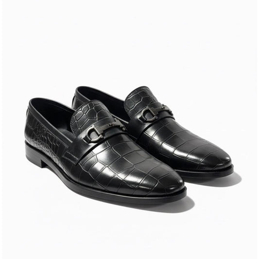 Black Croco Loafer