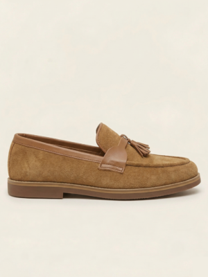Heritage Suede Leather Loafers – Mustard