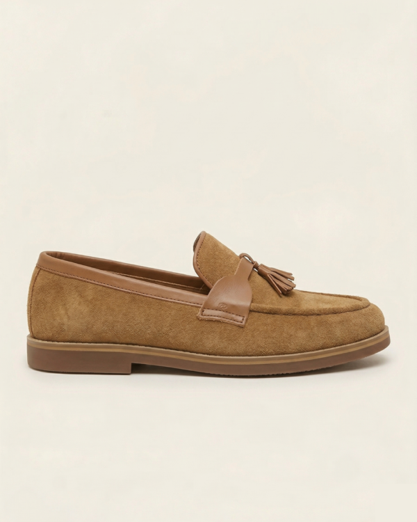 Heritage Suede Leather Loafers – Mustard