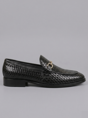 Signature Leather Sole Loafers – Black