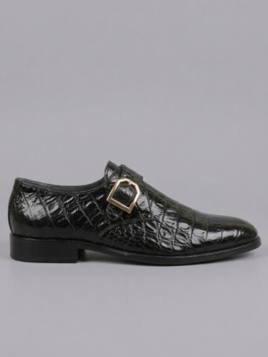 Elegant Leather Sole Slip-Ons – Black