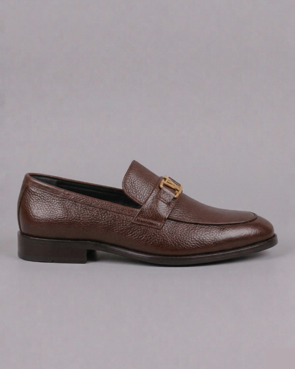 Classic Leather Sole Loafers – Brown