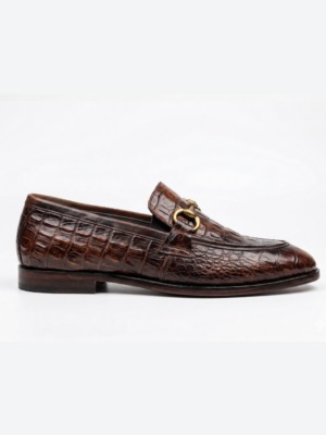 Signature Leather Sole Loafers – Brown
