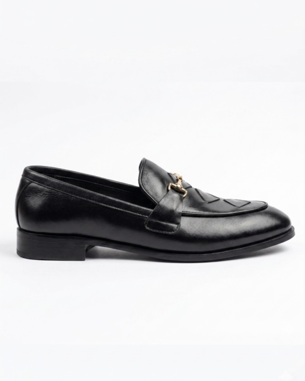 4102 Executive Leather Sole Loafers – Black