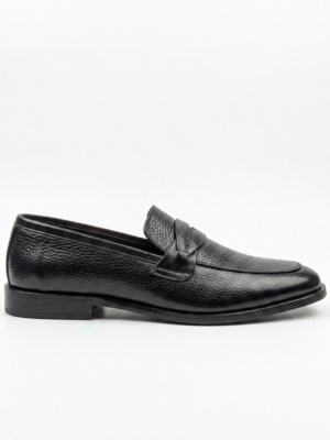 Signature Leather Sole Loafers – Black