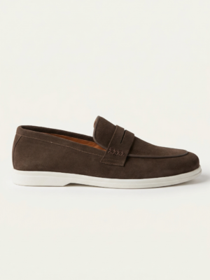 Premium Suede Leather Loafers – Chocolate