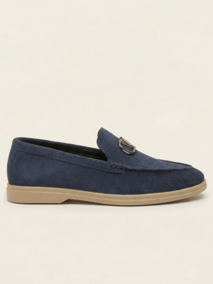 Elegant Suede Leather Shoes – Blue